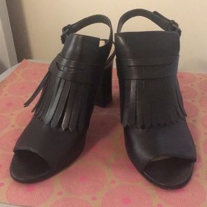 Via Spiga Fey Fringe Peep Toe Sandal size 10